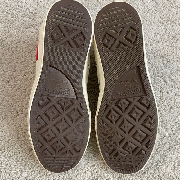 Men's CONVERSE Play COMME DES GARCONS All Star HIGH TOP Chuck Taylor SNEAKERS 10 - Picture 7 of 7